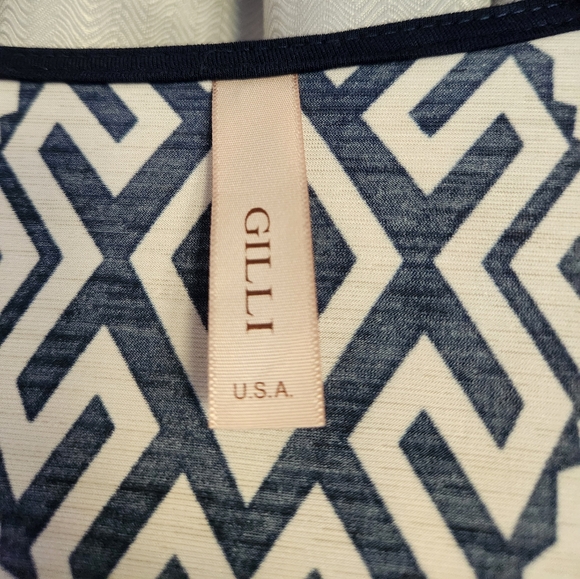 Navy and Cream Midi Wrap Dress - Picture 2 of 4